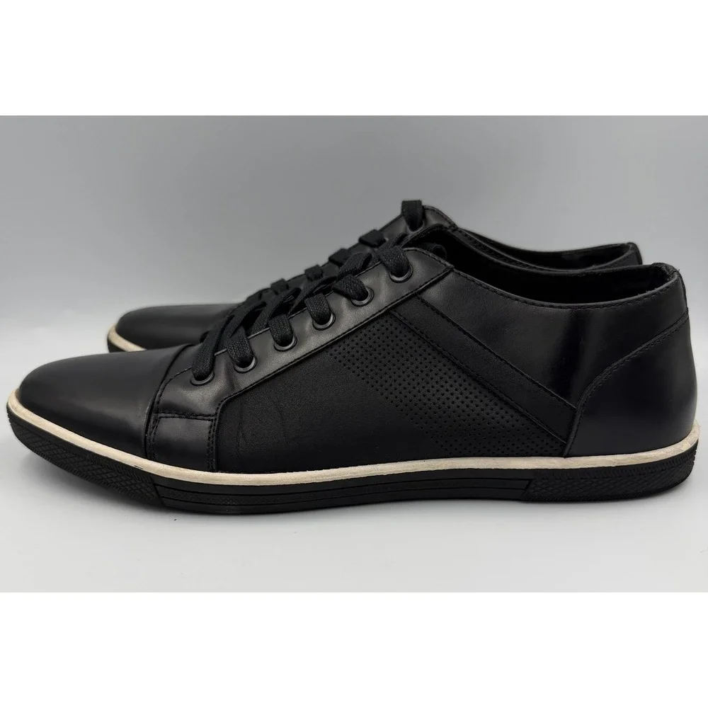 Unlisted Kenneth Cole Sneakers Mens 11.5 Black Good Perforated Low Top Shoes